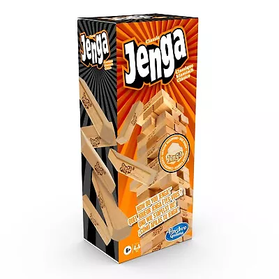 Buy Classic Jenga Game - Stacking Wooden Blocks, Family Fun • 14.99£