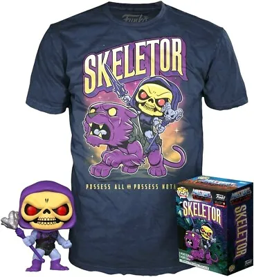 Buy Skeletor Glow Exc Funko Pop & T-shirt Masters Of The Universe #1000 Pre Order • 39.99£