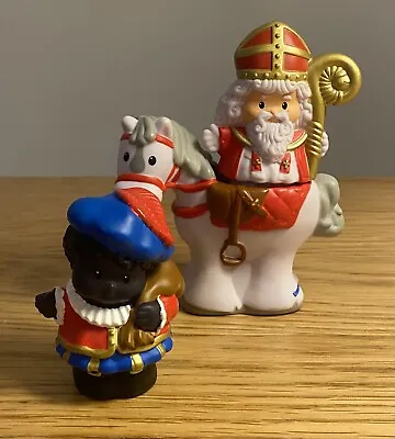 Buy Rare Fisher Price Little People Sinterklaas & Zwarte Piet / Black Pete Figures • 9.99£