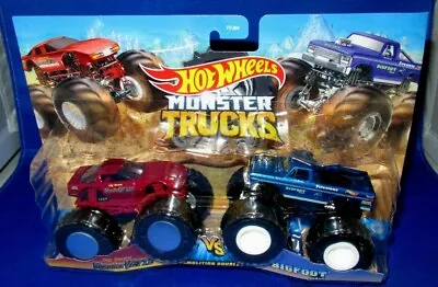 Buy Monster Trucks Hot Wheels Demolition Doubles Monster Vette Vs Bigfoot, New 2021 • 20.23£