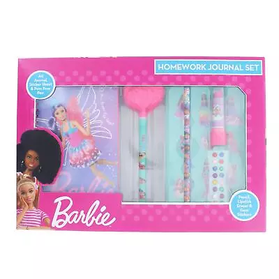 Buy Barbie Homework Journal School Activity Set With Stickers, Eraser And Pen • 12.49£