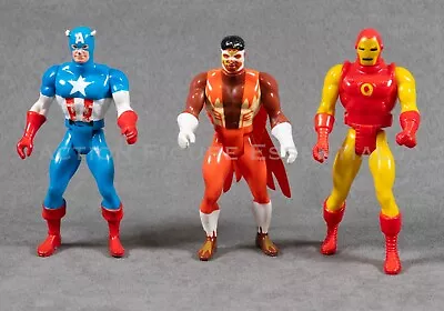 Buy Vintage Mattel Marvel Secret Wars Iron Man Captain America Falcon 1984 Figures • 28.50£