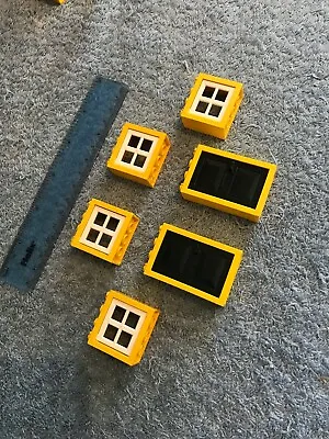 Buy LEGO 6 Large Windows And Doors With Frames And Shutters - Yellow Black And White • 3.99£