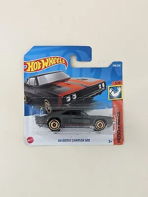 Buy Hot Wheels ‘69 Dodge Charger 500 Silver Muscle Mania Short Card New • 2.99£