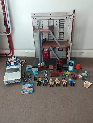 Buy Playmobil Ghostbusters Firehouse 9219 ,Plus Car And Accessories Amazing... • 55£