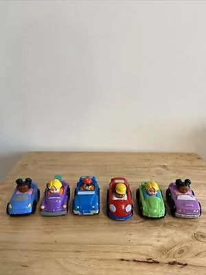 Buy 6 Fisher-price Little People Assorted Wheelies Cars Good Condition • 12.99£