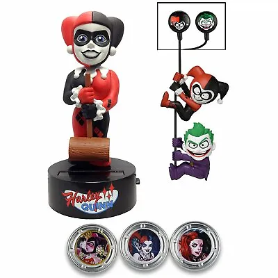 Buy HARLEY QUINN Limited Edition Gift Set BodyKnocker Scalers EarBuds HubSnaps New • 10.90£