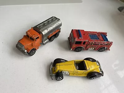 Buy Collection Of 3 Vintage Hot Wheels Black Wall Cars Playworn Condition. • 0.99£