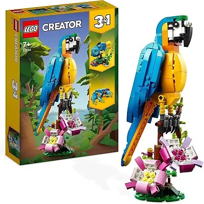 Buy LEGO Creator: 3 In 1 Exotic Parrot Set 31136Creative Toys For Kids [NEW, SEALED] • 15.99£