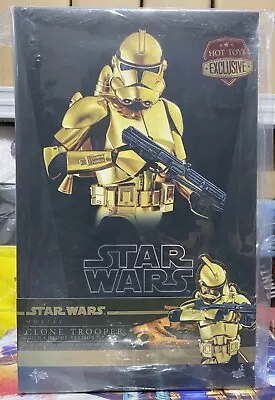 Buy Ready! Hot Toys MMS735 STAR WARS 1/6 Clone Trooper Gold Chrome Version • 283£