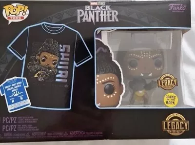 Buy Funko Pop! Tees #876 Marvel Black Panther Shuri Glow In The Dark Size Medium M • 13.95£
