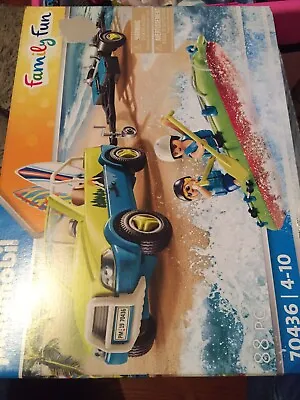 Buy Playmobil 70436 Family Fun Beach Hotel Beach Car With Canoe New Damage Box • 17.60£