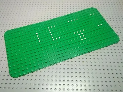 Buy Lego Baseplate 16x32 Rounded Corners +Print: Set 356/540 Dots [374px2] Green X1 • 9.73£