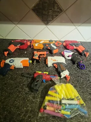 Buy NERF - HAND GUNS X 8 - All Working - Spare Bullets - See Pictures • 15£