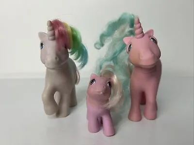 Buy Vintage My Little Pony Bundle Windy Unicorn Sugar Sweet Lickety Split Baby 1980s • 18.99£