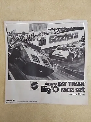 Buy Vintage Hot Wheels Sizzlers Fat Track Big O Race Set Instructions Manual 1970 • 12.36£
