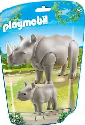Buy Playmobil Rhino With Baby 6638 New & Original Packaging Zoo Zoo Zoo Africa • 25.05£