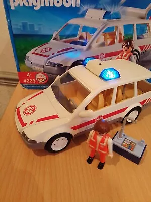 Buy Playmobil Ambulance Rescue Car 4223 Flashing Lights Boxed • 6.95£