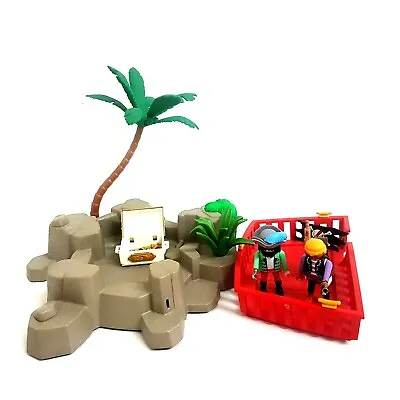 Buy Playmobil Pirate Island Set With 2 Figures And Ship Deck Treasure • 8.50£