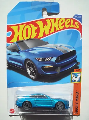 Buy Hot Wheels (Blue) Ford Shelby GT350R Muscle Mania 3/5 (Long Card) 249/250 HCW36 • 2.65£