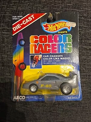 Buy Vintage 1988 Arco Hot Wheels Giant Color Racers Ferrari F40 New Carded • 19.99£