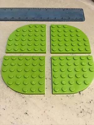 Buy Lego 4 X Technic Star Wars LIME GREEN Angled (Rounded) Baseplate Board 6 X 6 Pin • 2.29£