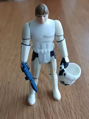 Buy Vintage Star Wars Figure Luke Skywalker StormTrooper Last 17 Helmet & Blaster • 155£