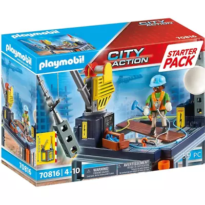 Buy Playmobil 70816 City Action Starter Pack  Construction Site With 59pcs • 15.99£