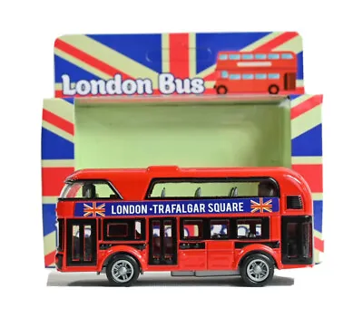 Buy London Red Double Decker Bus Pull Back&Go Kids Toy Die Cast Metal *New In Box* • 8.95£