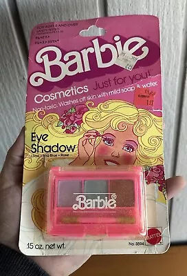 Buy Vintage 1980 Barbie Cosmetics Eye Shadow Lilac Blue Rose 3594 In Case NEW Sealed • 13.25£