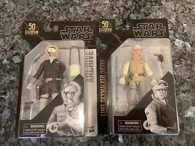 Buy Hasbro Star Wars Black Series Archive Bundle Luke Skywalker & Han Solo Hoth • 28£
