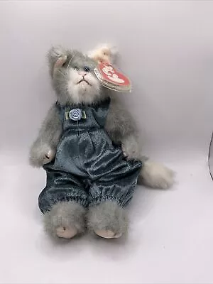 Buy Ty Beanie Baby Attic Treasures Collection Whiskers The Cat With Tag In Protector • 11.99£