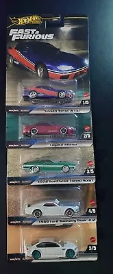 Buy Hot Wheels Premium Car Culture - Fast And Furious, Mix F 2024 (Set Of 5) HNW46 • 44£
