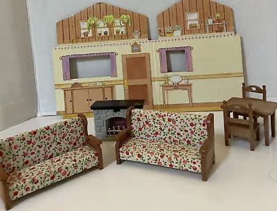 Buy MapleTown Calico Critters Sylvanian Badai Living Room 6 Set   Vintage Doll House • 17.22£