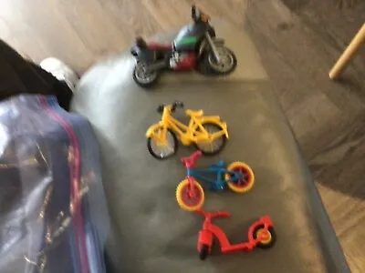 Buy Toy Playmobil 1 Motorbike 3 Bicycles Played Wth • 5.99£