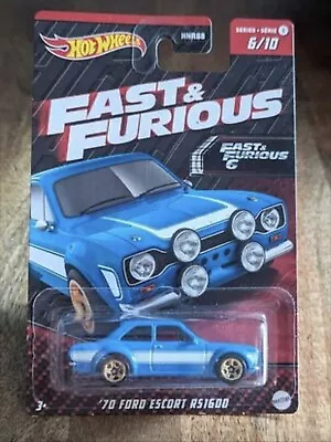 Buy Hot Wheels '70 Ford Escort RS1600 Blue Fast And Furious 6 Series 1 Cosworth • 10£