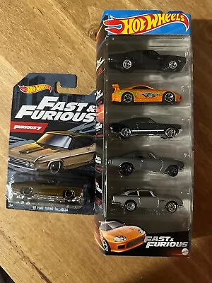 Buy Job Lot Fast And Furious Hot Wheels 5 Pack And 69 Ford Torino Talladega • 23.50£