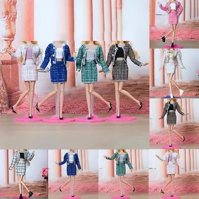 Buy Plaid Fashion Clothes For 11  Doll Outfit 1/6 Accessories Coat Skirt Shoes D4N0 • 2.13£