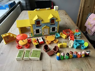 Buy Vintage FISHER-PRICE Little People Family Play House Set With Figures 952 • 29.99£
