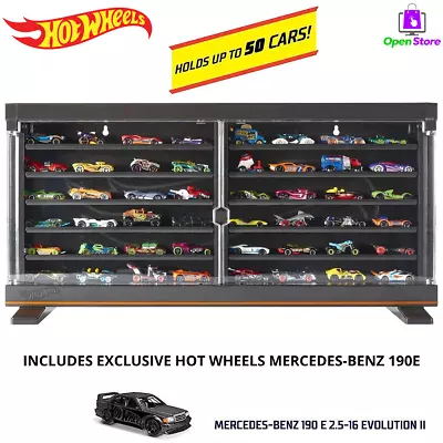 Buy Hot Wheels Display Case Cars With Mercedes-Benz 190E 1:64 Scale Sports Car • 174.04£