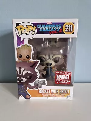 Buy Rocket With Groot (GOTG 1Vol.2 #211) Pop! Funko Collector Corps Exclusive • 22£