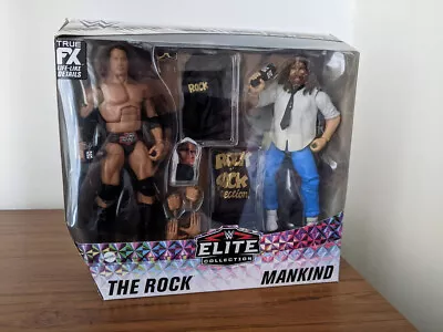 Buy WWE Mattel Elite Series 2 Pack The Rock And Mankind • 60£