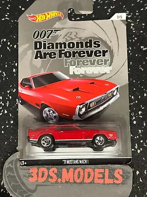 Buy SETS 007 DIAMOND ARE FOREVER MUSTANG MACH 1 71 Hot Wheels 1:64 • 9.95£