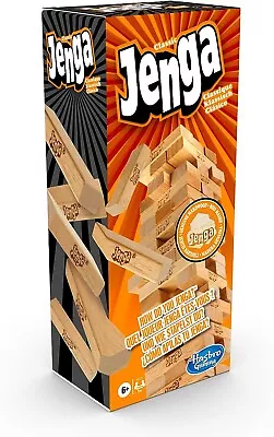 Buy Classic Jenga Game From Hasbro Stacking Wooden Block Game New • 11.49£