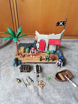 Buy Playmobil Pirate Island Fort Hideout Set 6146 Treasure Boats Guns • 15£