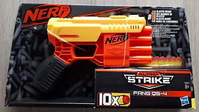 Buy Nerf Alpha Strike Fang QS-4 Foam Dart Blaster Includes 10 Darts • 9.99£