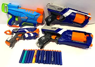 Buy 4 NERF N-Strike Elite Strongarm Firestrike Explorer Blaster Gun Kids Toys Bundle • 14.99£
