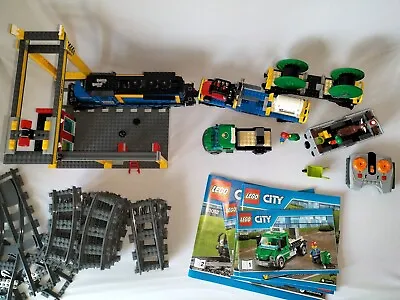 Buy Genuine LEGO CITY Blue Cargo Train With Accessories, 5 Manuals, 60052 • 89.99£