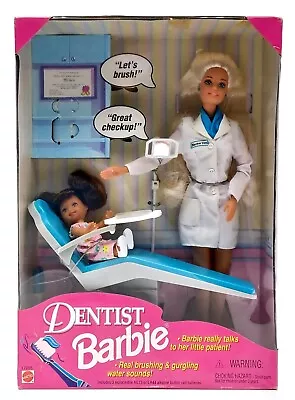 Buy 1997 Dr. Dentist Barbie Doll With Shelly / Dentist / Mattel 17255, NrfB • 81.91£