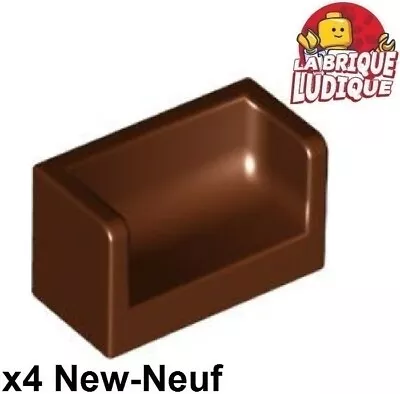 Buy LEGO 4x Panel Panel 1x2x1 2 Sides Rounded Corner Brown/red. Brown 23969 • 2.01£